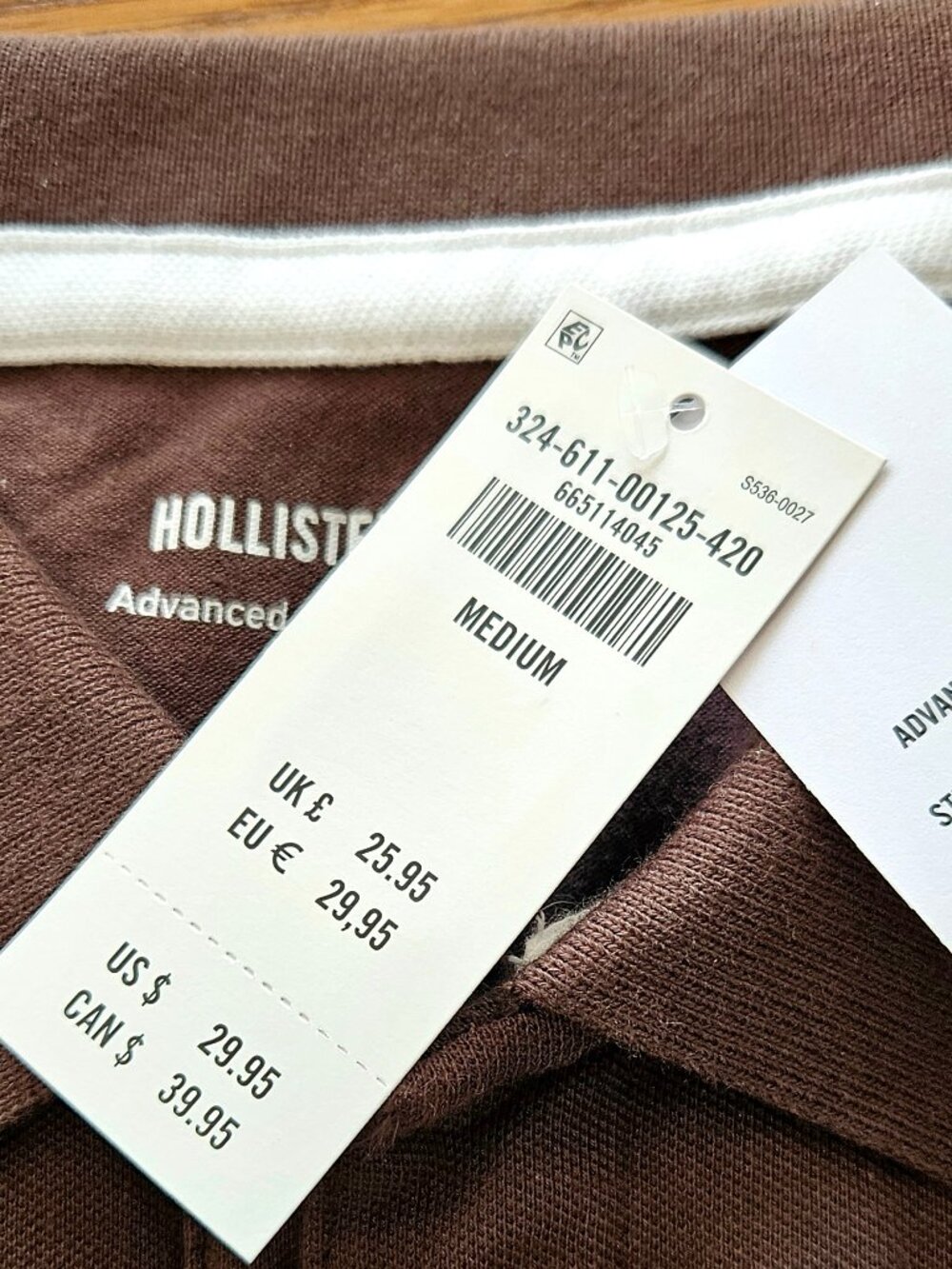 Hollister Icon Advanced Stretch Polo Shirt – Brown, Size Medium, NWT - Picture 8 of 12